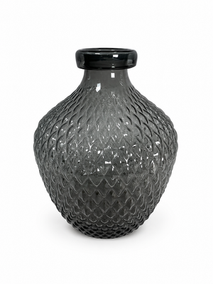 Vaso Ampolla in Vetro Grigio Fumé grande