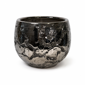 Vaso Ceramica Effetto Acciaio grande