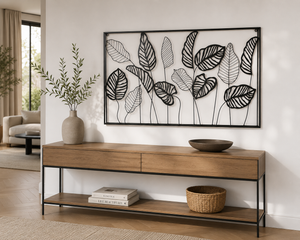 Quadro Decorativo in Metallo Nero