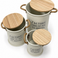 Set tre contenitori con coperchio
