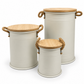Set tre contenitori con coperchio