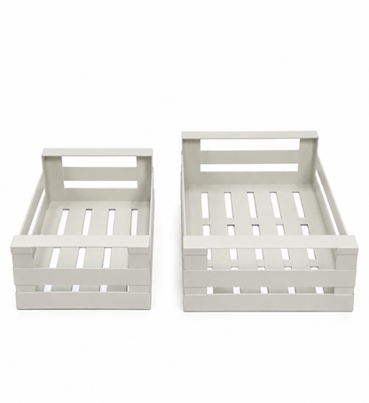 Set due pezzi Cassette Decorative in Metallo