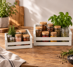 Set due pezzi Cassette Decorative in Metallo