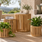 Set 4 elementi d'arredo multiuso in legno Teak