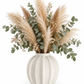 Vaso Decorativo Tondo in Resina Bianco