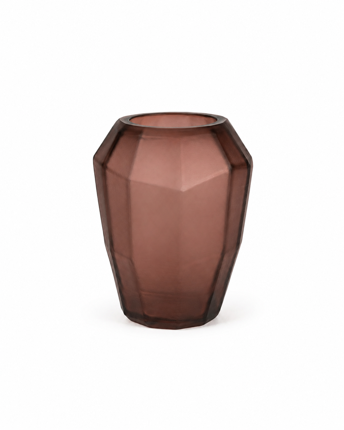 Vaso vetro opaco malva