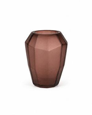 Vaso vetro opaco malva