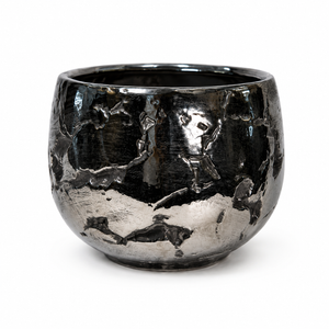 Vaso Ceramica Effetto Acciaio grande