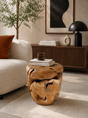 Tavolino/Sgabello Teak Naturale