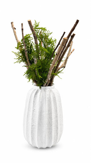 Vaso Decorativo in Resina Bianco